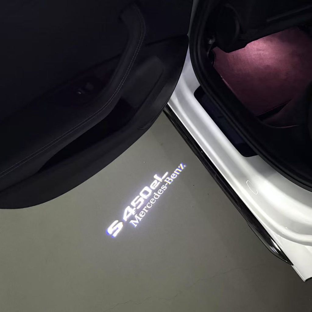 MERCEDES BENZ S400 LOGO PROJECTOT LIGHTS  (quantity 1 = 1 set /2 door lights with 2 logo films)Nr.02M25