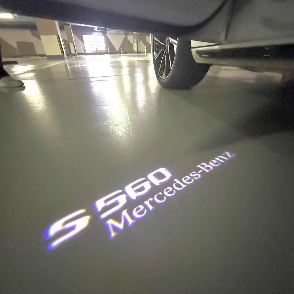 MERCEDES BENZ S560 LOGO PROJECTOT LIGHTS  (quantity 1 = 1 set /2 door lights with 2 logo films)Nr.02M29