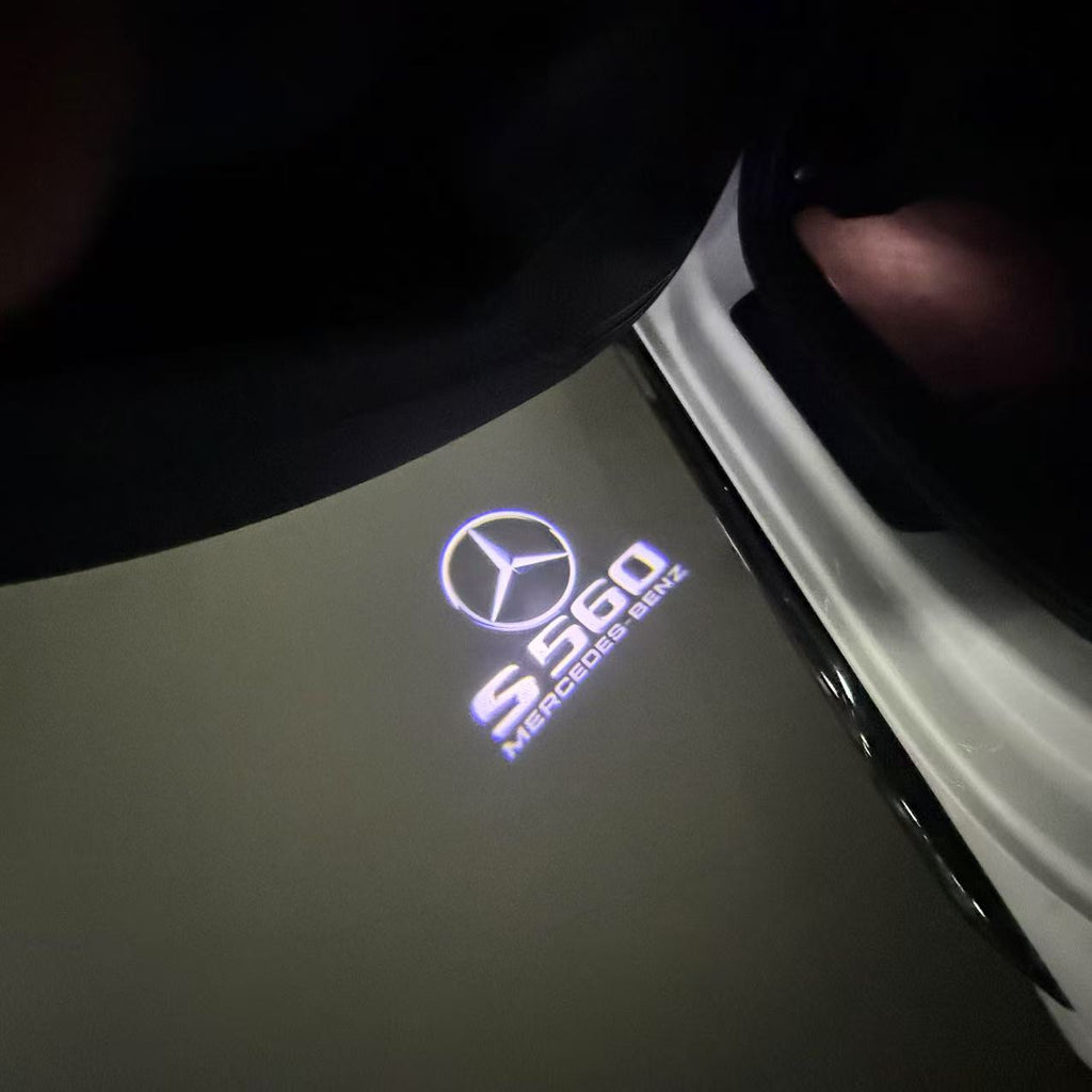 MERCEDES BENZ S560 LOGO PROJECTOT LIGHTS  (quantity 1 = 1 set /2 door lights with 2 logo films)Nr.02M36