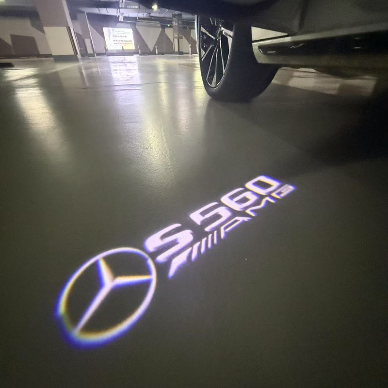 MERCEDES BENZ S560 LOGO PROJECTOT LIGHTS  (quantity 1 = 1 set /2 door lights with 2 logo films)Nr.02M27