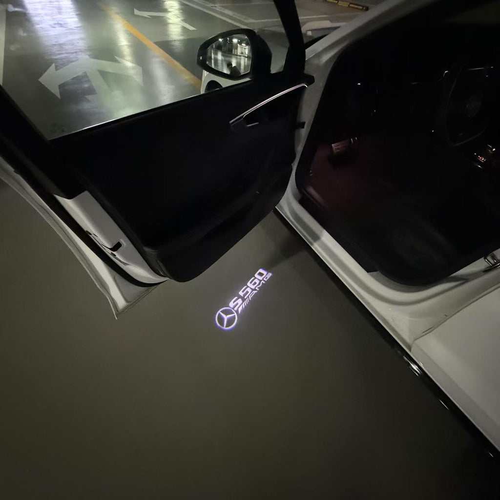 MERCEDES BENZ S560 LOGO PROJECTOT LIGHTS  (quantity 1 = 1 set /2 door lights with 2 logo films)Nr.02M27