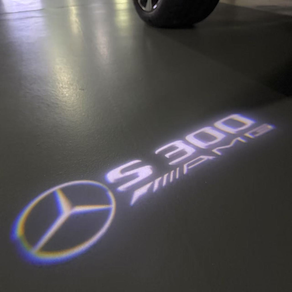 MERCEDES BENZ S300 LOGO PROJECTOT LIGHTS  (quantity 1 = 1 set /2 door lights with 2 logo films)Nr.02M08