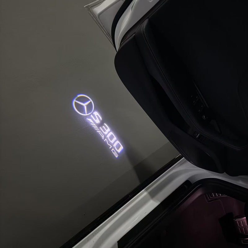 MERCEDES BENZ S300 LOGO PROJECTOT LIGHTS  (quantity 1 = 1 set /2 door lights with 2 logo films)Nr.02M08