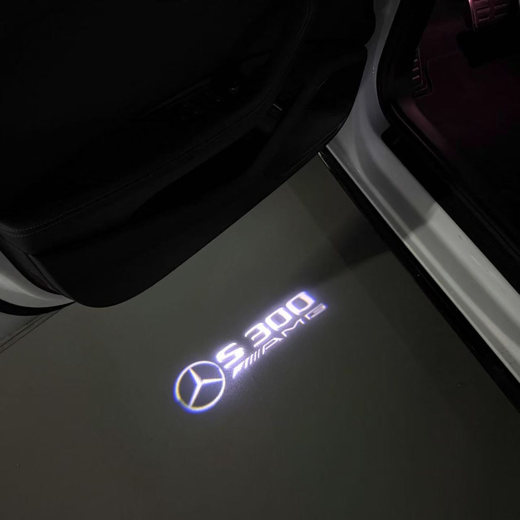 MERCEDES BENZ S300 LOGO PROJECTOT LIGHTS  (quantity 1 = 1 set /2 door lights with 2 logo films)Nr.02M08