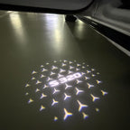 MERCEDES BENZ S320 LOGO PROJECTOT LIGHTS  (quantity 1 = 1 set /2 door lights with 2 logo films)Nr.02M18