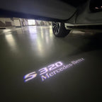 MERCEDES BENZ S320 LOGO PROJECTOT LIGHTS  (quantity 1 = 1 set /2 door lights with 2 logo films)Nr.02M12