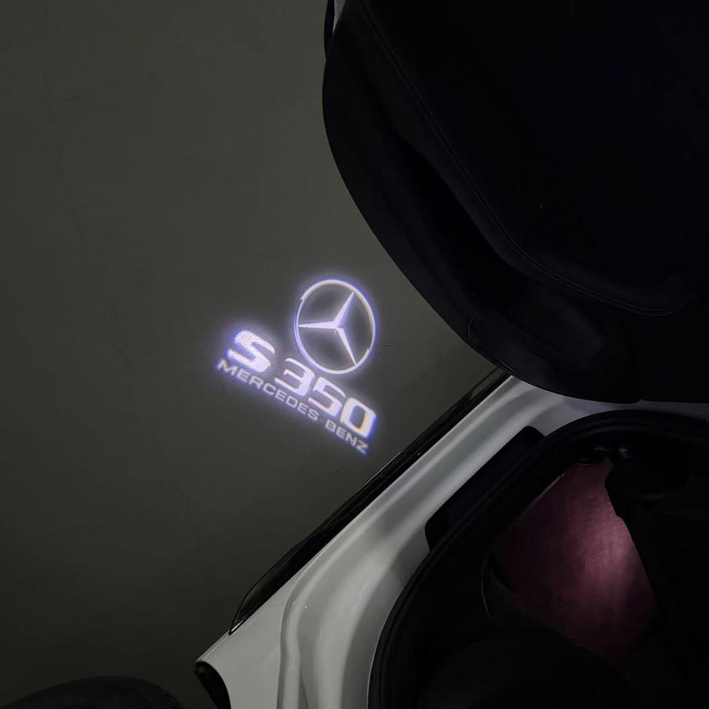 MERCEDES BENZ S350 LOGO PROJECTOT LIGHTS  (quantity 1 = 1 set /2 door lights with 2 logo films)Nr.02M19