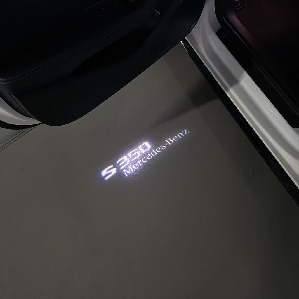 MERCEDES BENZ S350 LOGO PROJECTOT LIGHTS  (quantity 1 = 1 set /2 door lights with 2 logo films)Nr.02M22