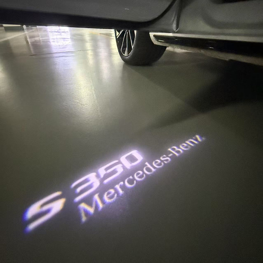 MERCEDES BENZ S350 LOGO PROJECTOT LIGHTS  (quantity 1 = 1 set /2 door lights with 2 logo films)Nr.02M22