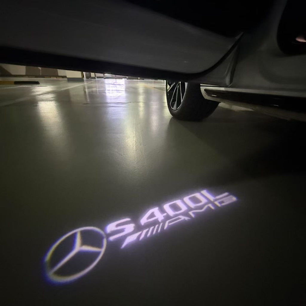 MERCEDES BENZ S400L LOGO PROJECTOT LIGHTS  (quantity 1 = 1 set /2 door lights with 2 logo films)Nr.02M21