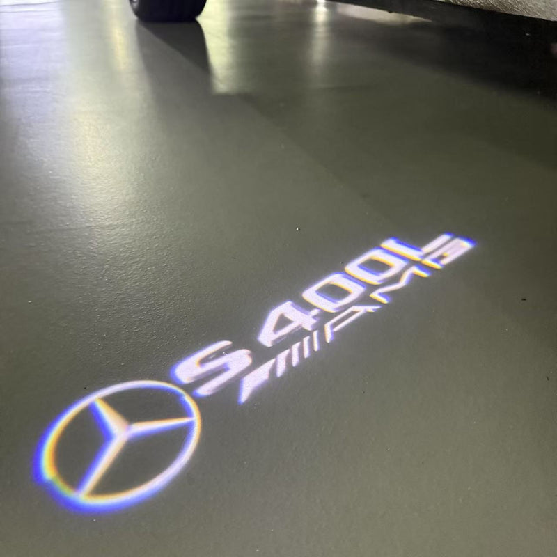 MERCEDES BENZ S400L LOGO PROJECTOT LIGHTS  (quantity 1 = 1 set /2 door lights with 2 logo films)Nr.02M21