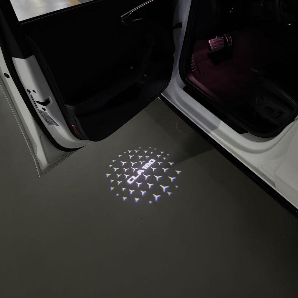 MERCEDES BENZ CLA 180 LOGO PROJECTOT LIGHTS  (quantity 1 = 1 set /2 door lights with 2 logo films)Nr.02M217