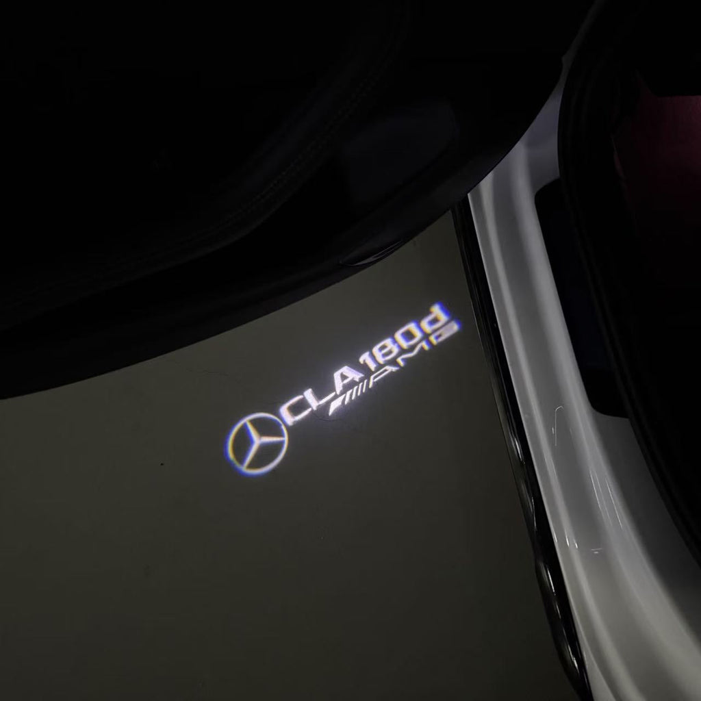 MERCEDES BENZ CLA 180d LOGO PROJECTOT LIGHTS  (quantity 1 = 1 set /2 door lights with 2 logo films)Nr.02M218