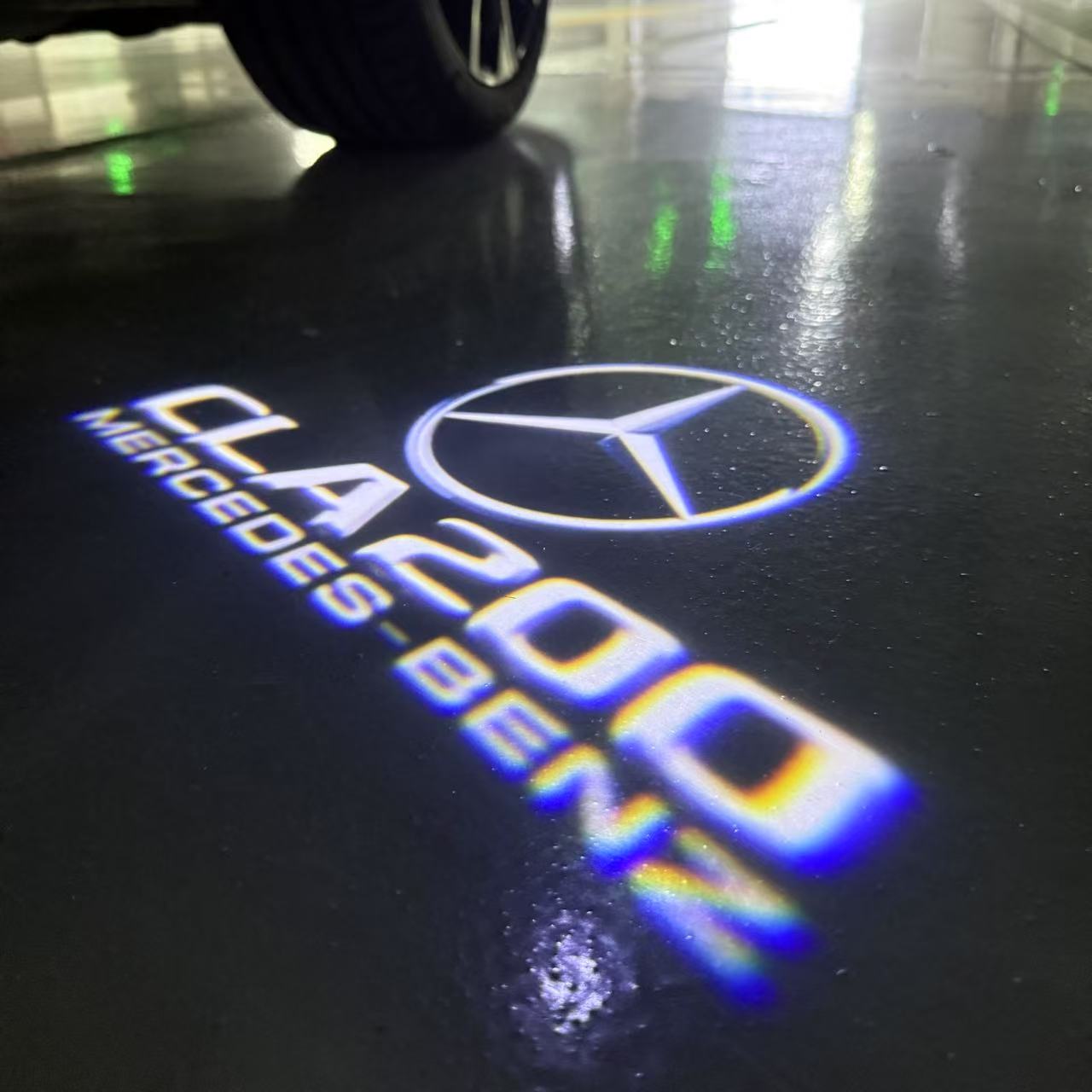 MERCEDES BENZ CLA 200 LOGO PROJECTOT LIGHTS  (quantity 1 = 1 set /2 door lights with 2 logo films)Nr.02M220