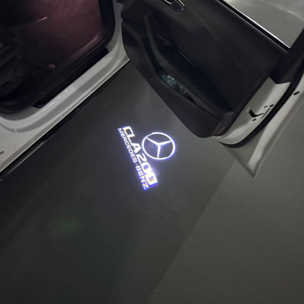MERCEDES BENZ CLA 200 LOGO PROJECTOT LIGHTS  (quantity 1 = 1 set /2 door lights with 2 logo films)Nr.02M220