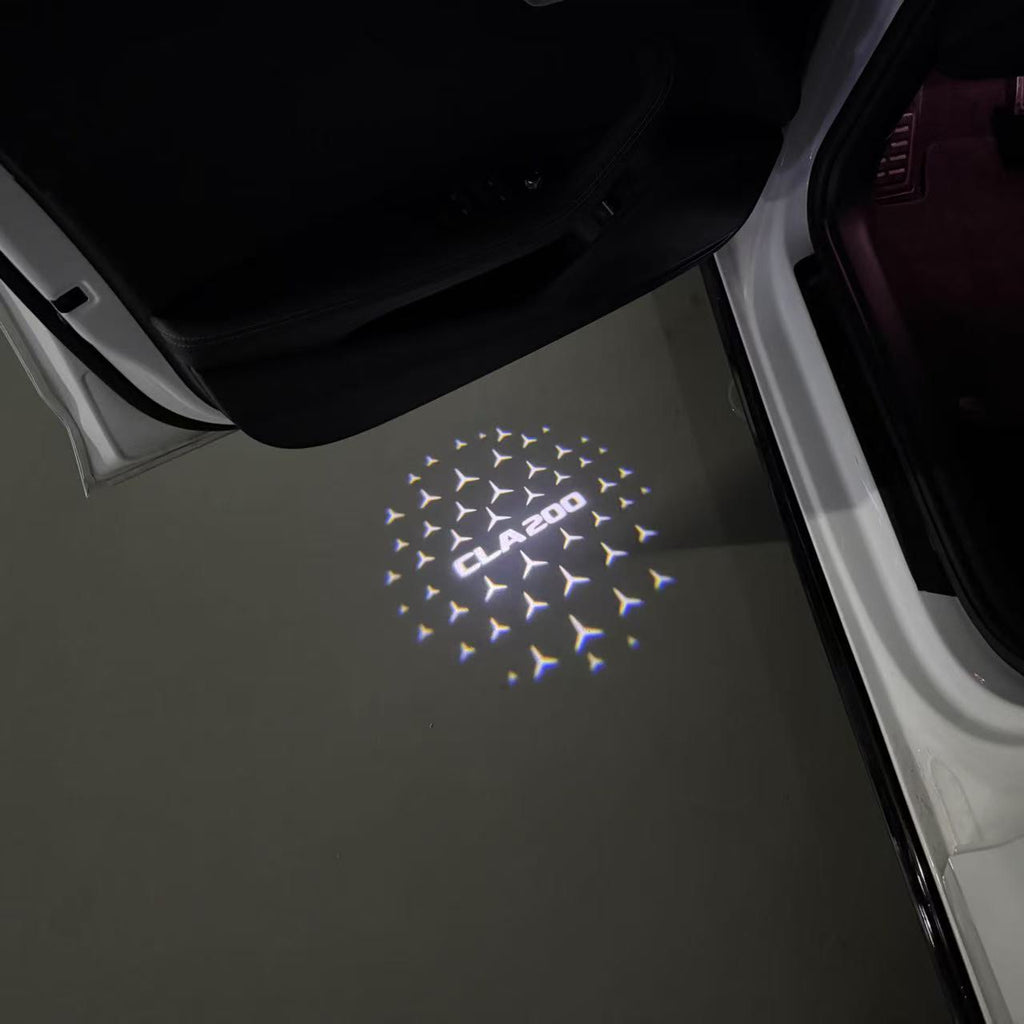 MERCEDES BENZ CLA 200 LOGO PROJECTOT LIGHTS  (quantity 1 = 1 set /2 door lights with 2 logo films)Nr.02M222