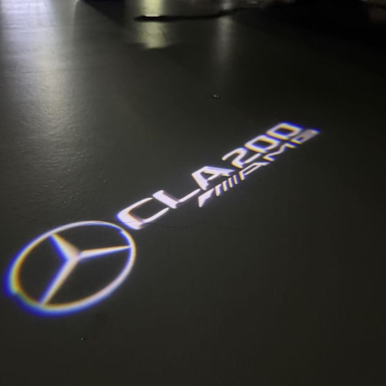 MERCEDES BENZ CLA 200 LOGO PROJECTOT LIGHTS  (quantity 1 = 1 set /2 door lights with 2 logo films)Nr.02M221