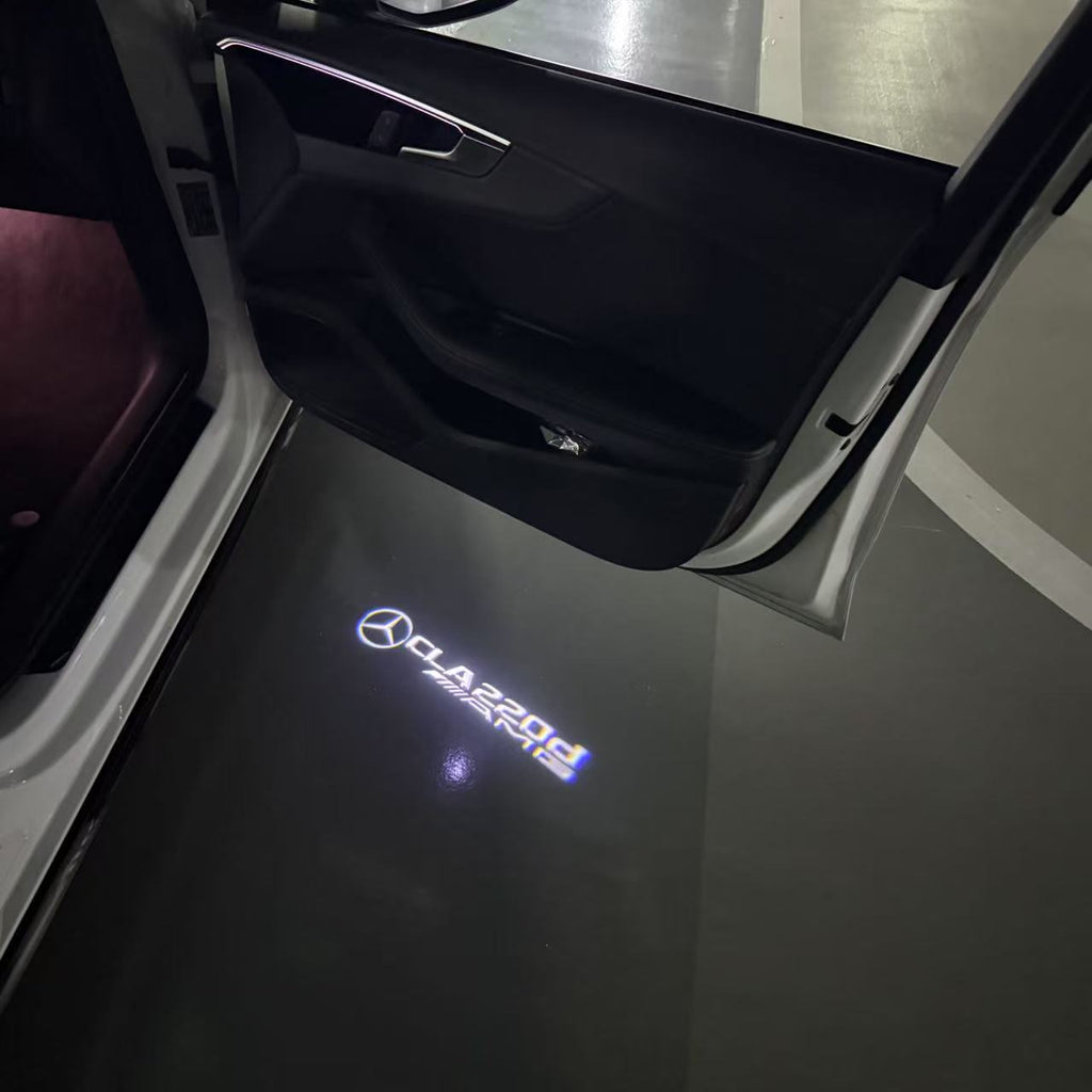 MERCEDES BENZ CLA 220d LOGO PROJECTOT LIGHTS  (quantity 1 = 1 set /2 door lights with 2 logo films)Nr.02M224