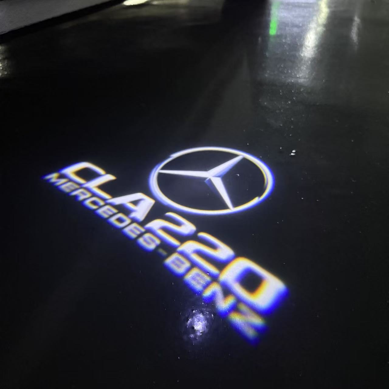 MERCEDES BENZ CLA 220 LOGO PROJECTOT LIGHTS  (quantity 1 = 1 set /2 door lights with 2 logo films)Nr.02M223
