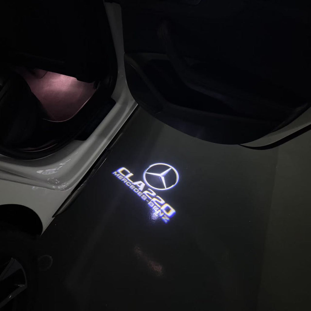 MERCEDES BENZ CLA 220 LOGO PROJECTOT LIGHTS  (quantity 1 = 1 set /2 door lights with 2 logo films)Nr.02M223