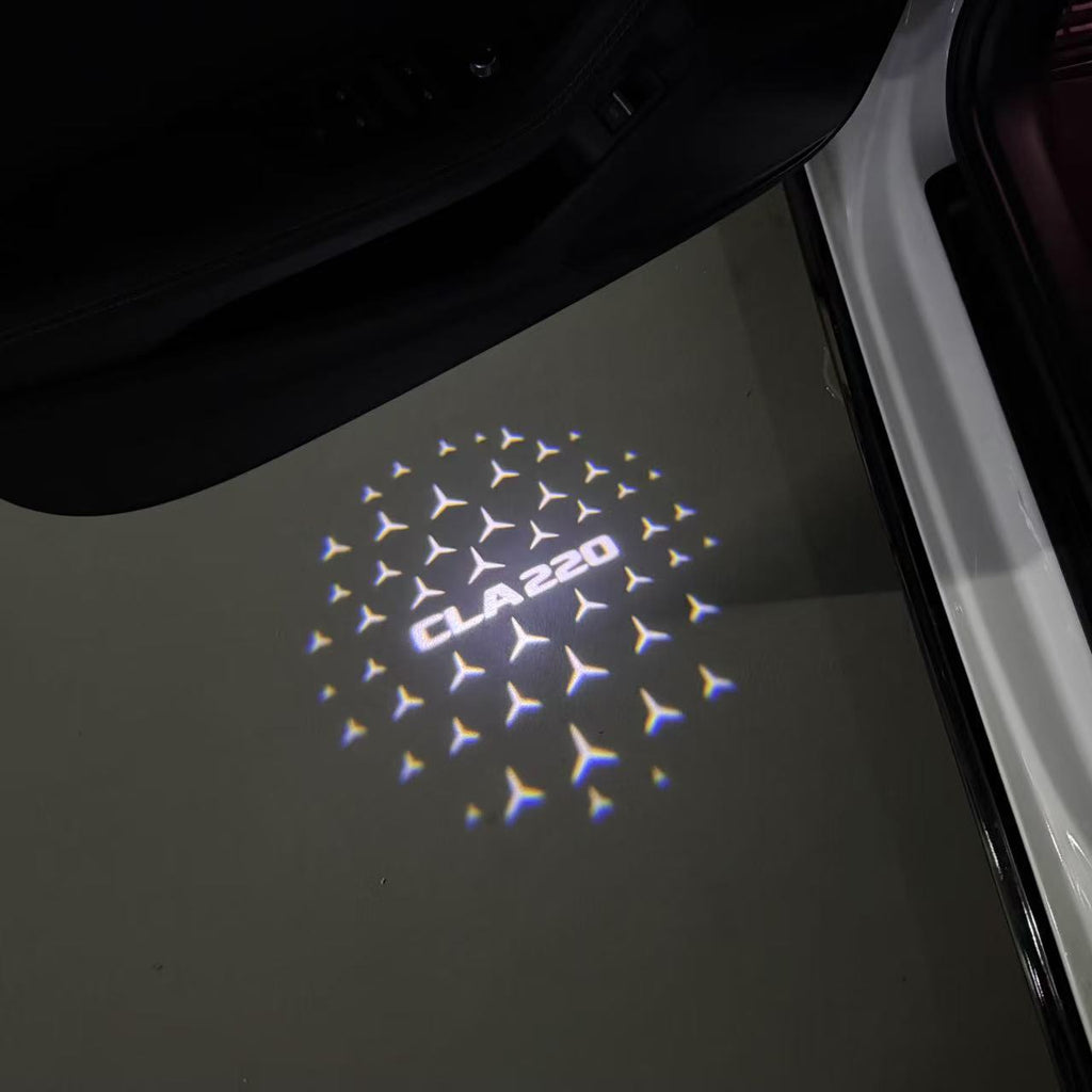 MERCEDES BENZ CLA 220 LOGO PROJECTOT LIGHTS  (quantity 1 = 1 set /2 door lights with 2 logo films)Nr.02M225