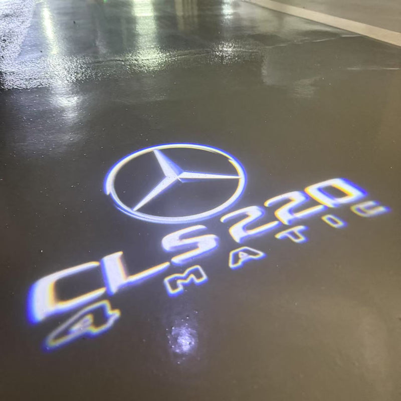 MERCEDES BENZ CLS 220 LOGO PROJECTOT LIGHTS  (quantity 1 = 1 set /2 door lights with 2 logo films)Nr.02M193