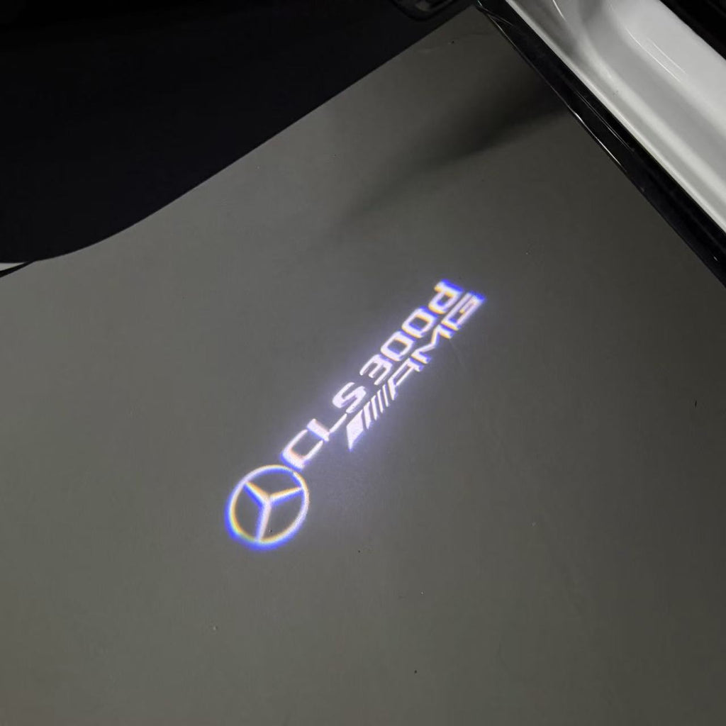 MERCEDES BENZ CLS 300d LOGO PROJECTOT LIGHTS  (quantity 1 = 1 set /2 door lights with 2 logo films)Nr.02M190
