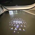 MERCEDES BENZ CLS 300 LOGO PROJECTOT LIGHTS  (quantity 1 = 1 set /2 door lights with 2 logo films)Nr.02M191