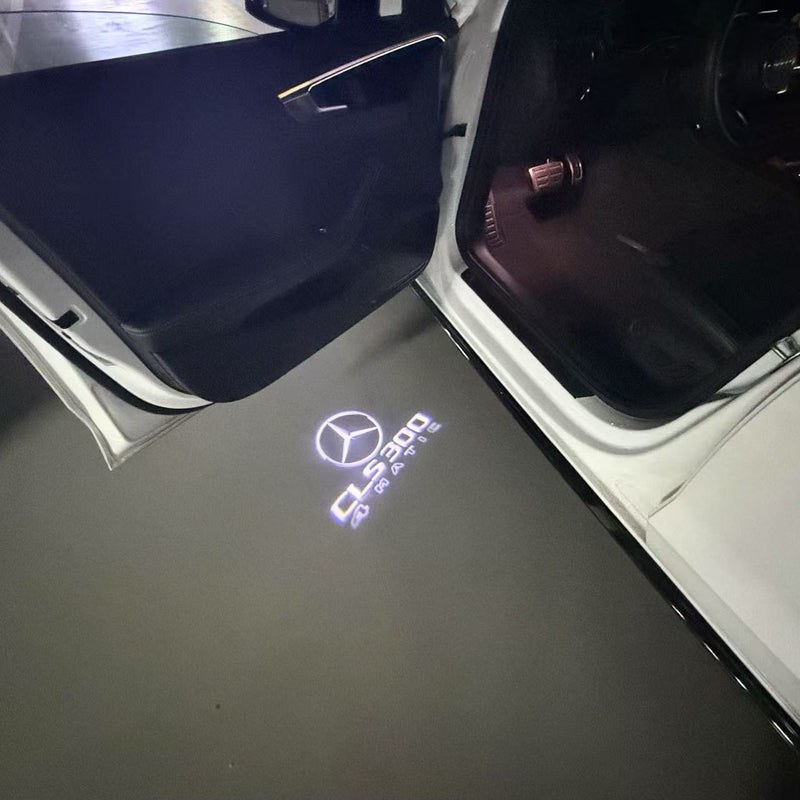 MERCEDES BENZ CLS 300 LOGO PROJECTOT LIGHTS  (quantity 1 = 1 set /2 door lights with 2 logo films)Nr.02M192