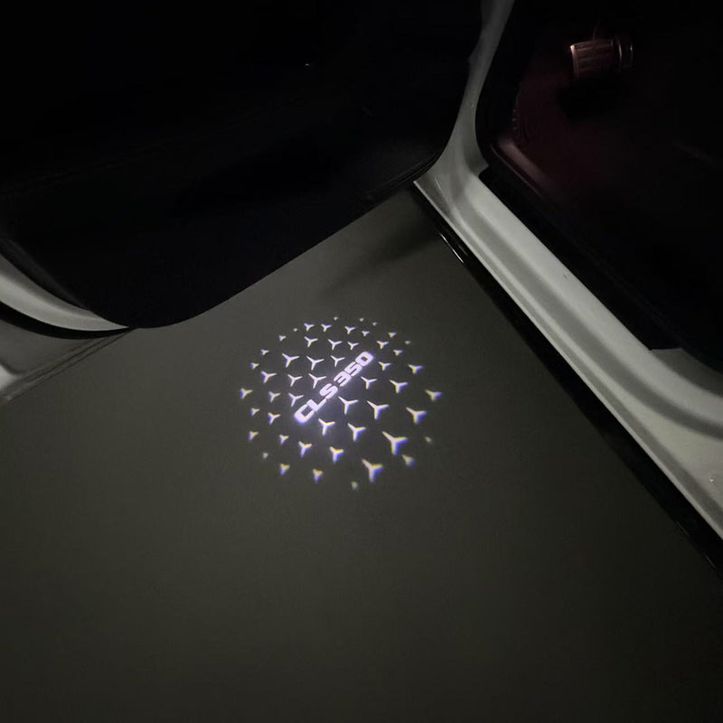 MERCEDES BENZ CLS 350 LOGO PROJECTOT LIGHTS  (quantity 1 = 1 set /2 door lights with 2 logo films)Nr.02M186
