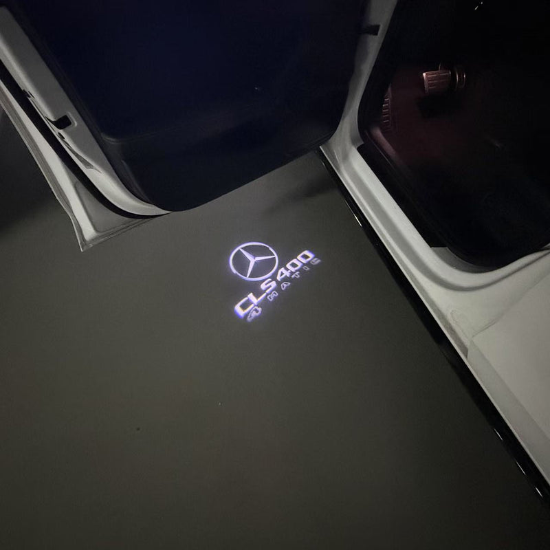 MERCEDES BENZ CLS 400 LOGO PROJECTOT LIGHTS  (quantity 1 = 1 set /2 door lights with 2 logo films)Nr.02M201