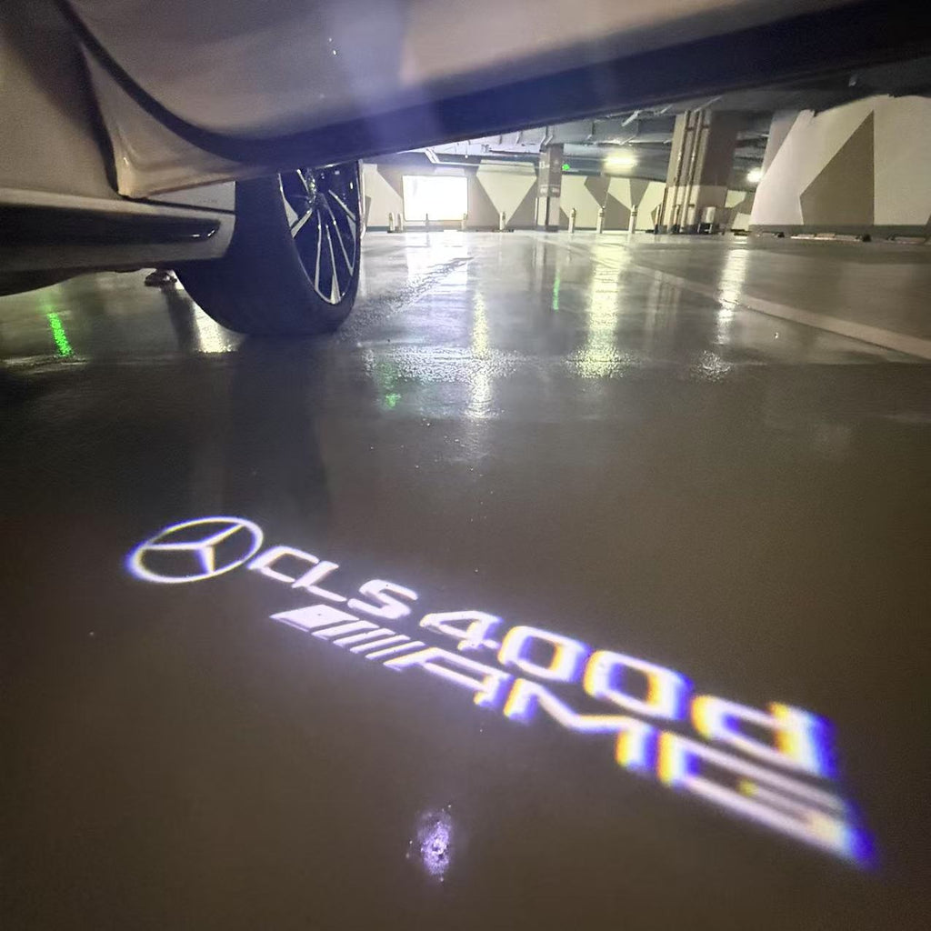 MERCEDES BENZ CLS 400d LOGO PROJECTOT LIGHTS  (quantity 1 = 1 set /2 door lights with 2 logo films)Nr.02M200