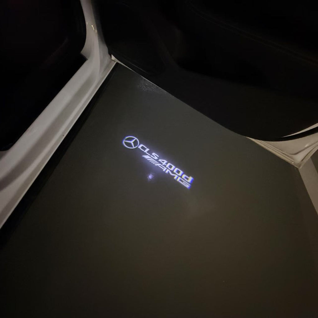 MERCEDES BENZ CLS 400d LOGO PROJECTOT LIGHTS  (quantity 1 = 1 set /2 door lights with 2 logo films)Nr.02M200