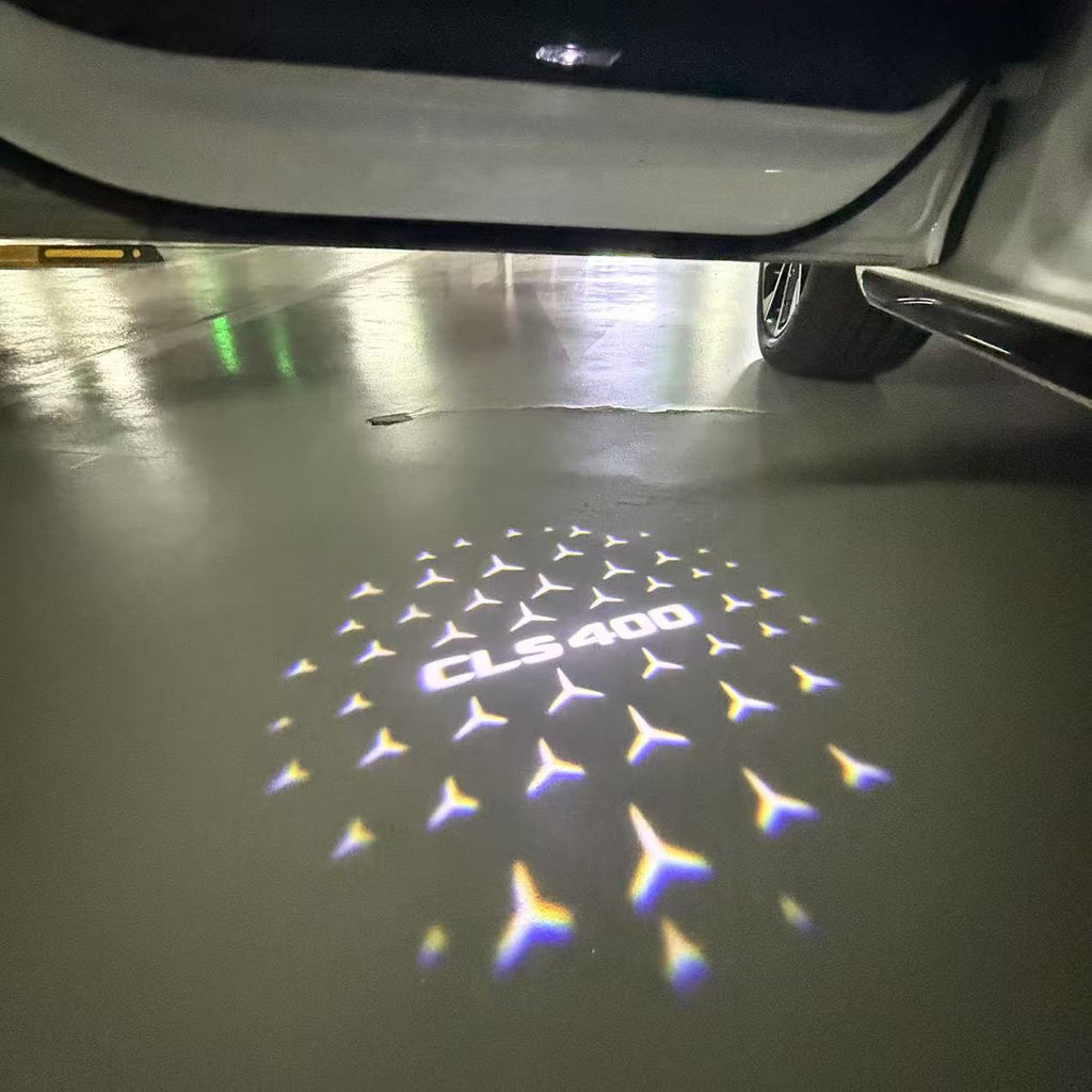 MERCEDES BENZ CLS 400 LOGO PROJECTOT LIGHTS  (quantity 1 = 1 set /2 door lights with 2 logo films)Nr.02M199