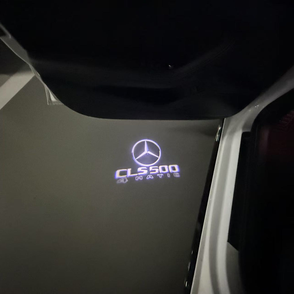 MERCEDES BENZ CLS 500 LOGO PROJECTOT LIGHTS  (quantity 1 = 1 set /2 door lights with 2 logo films)Nr.02M187
