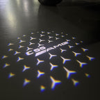 MERCEDES BENZ C55 AMG LOGO PROJECTOT LIGHTS  (quantity 1 = 1 set /2 door lights with 2 logo films)Nr.02M302