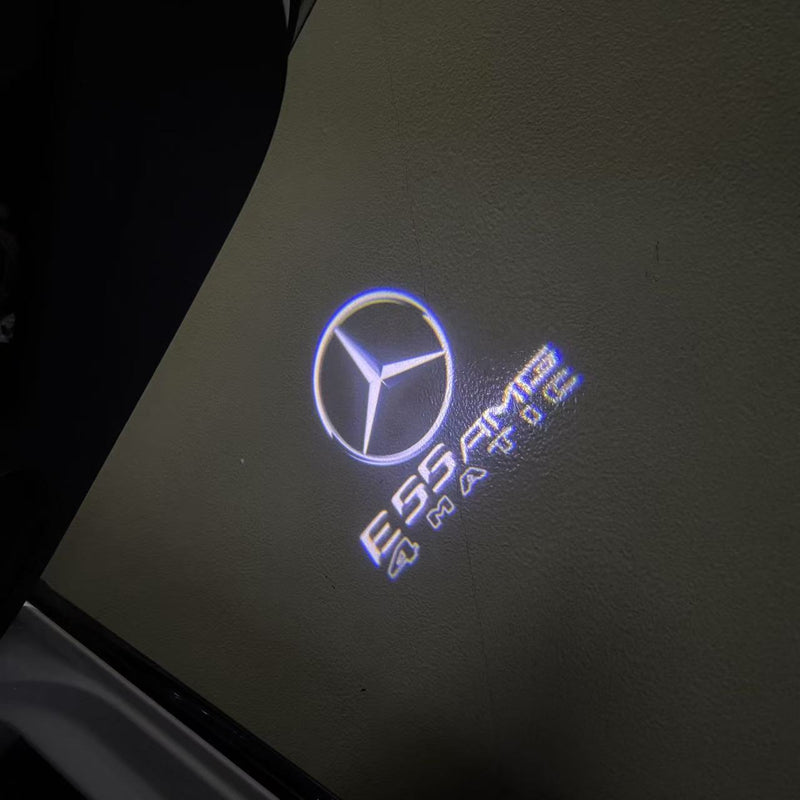 MERCEDES BENZ E55 AMG LOGO PROJECTOT LIGHTS  (quantity 1 = 1 set /2 door lights with 2 logo films)Nr.02M307