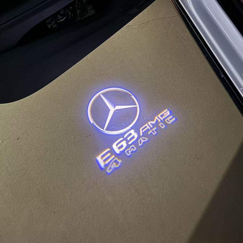 MERCEDES BENZ E63 AMG LOGO PROJECTOT LIGHTS  (quantity 1 = 1 set /2 door lights with 2 logo films)Nr.02M310