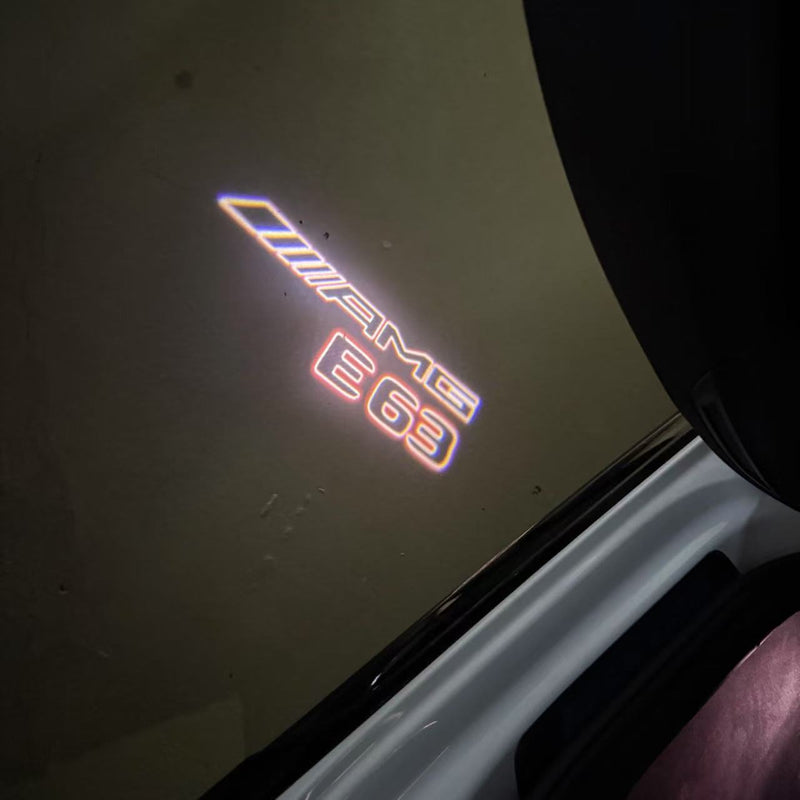 MERCEDES BENZ E63 AMG LOGO PROJECTOT LIGHTS  (quantity 1 = 1 set /2 door lights with 2 logo films)Nr.02M311