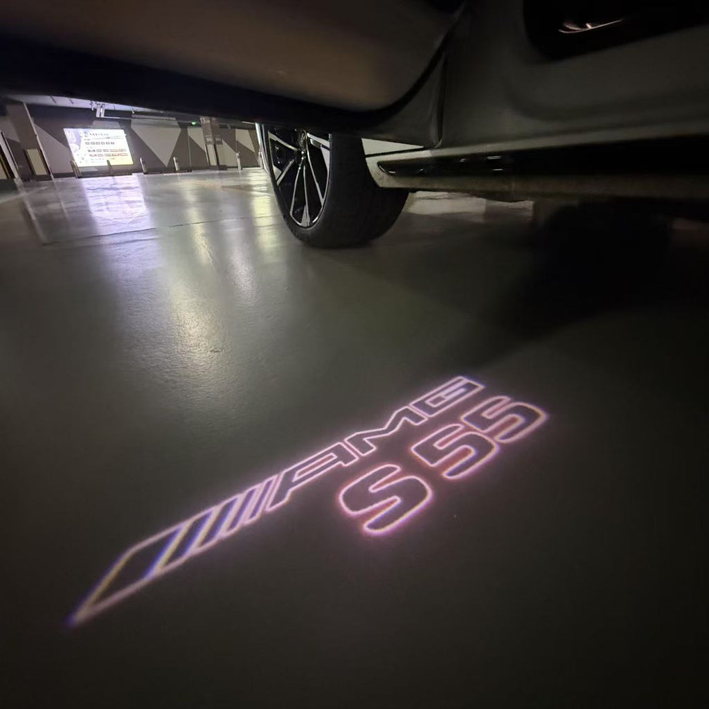 MERCEDES BENZ S55 AMG LOGO PROJECTOT LIGHTS  (quantity 1 = 1 set /2 door lights with 2 logo films)Nr.02M318