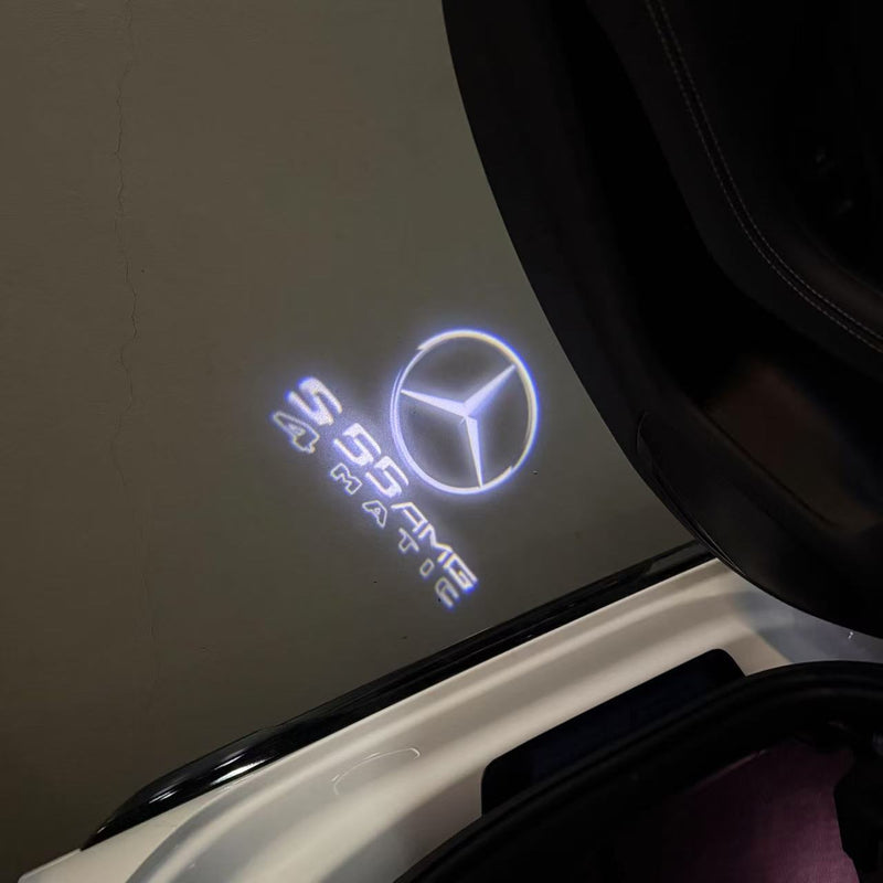 MERCEDES BENZ S55 AMG LOGO PROJECTOT LIGHTS  (quantity 1 = 1 set /2 door lights with 2 logo films)Nr.02M320