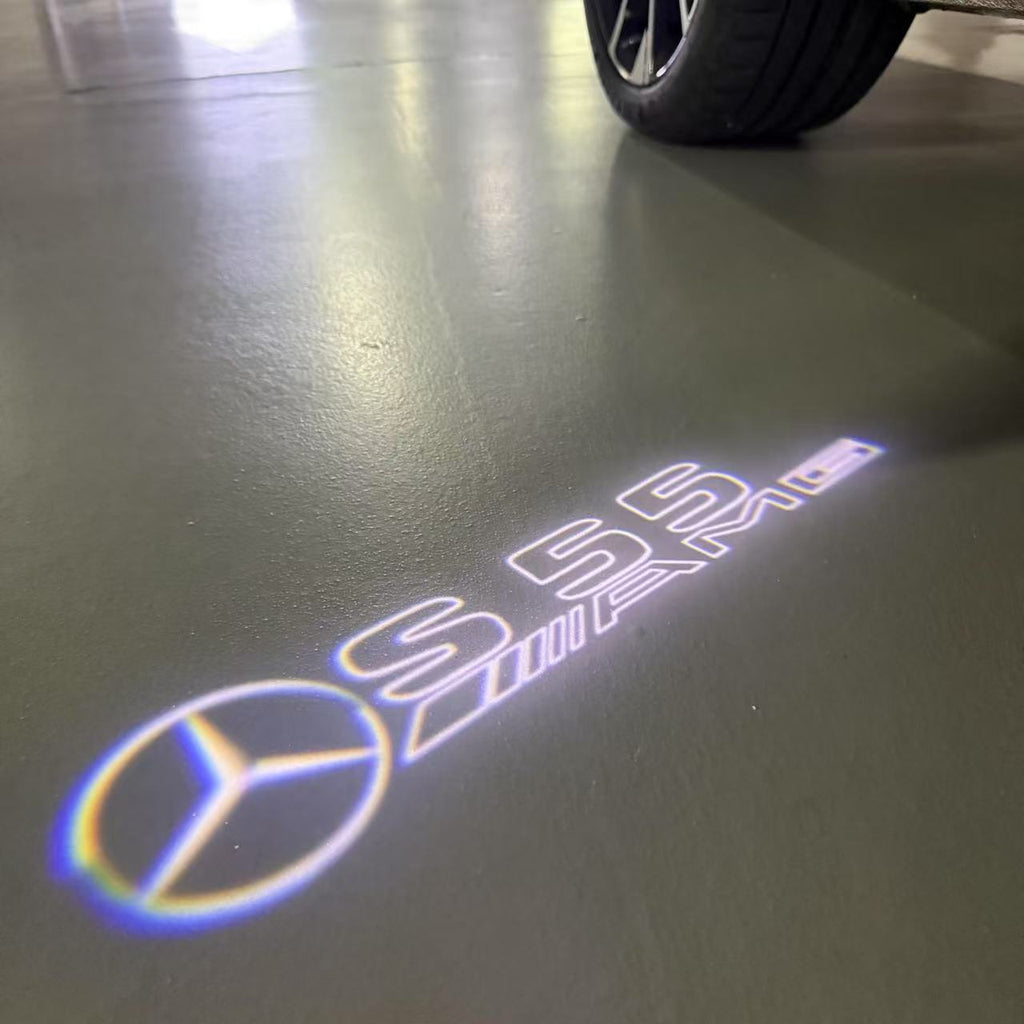 MERCEDES BENZ S55 AMG LOGO PROJECTOT LIGHTS  (quantity 1 = 1 set /2 door lights with 2 logo films)Nr.02M322