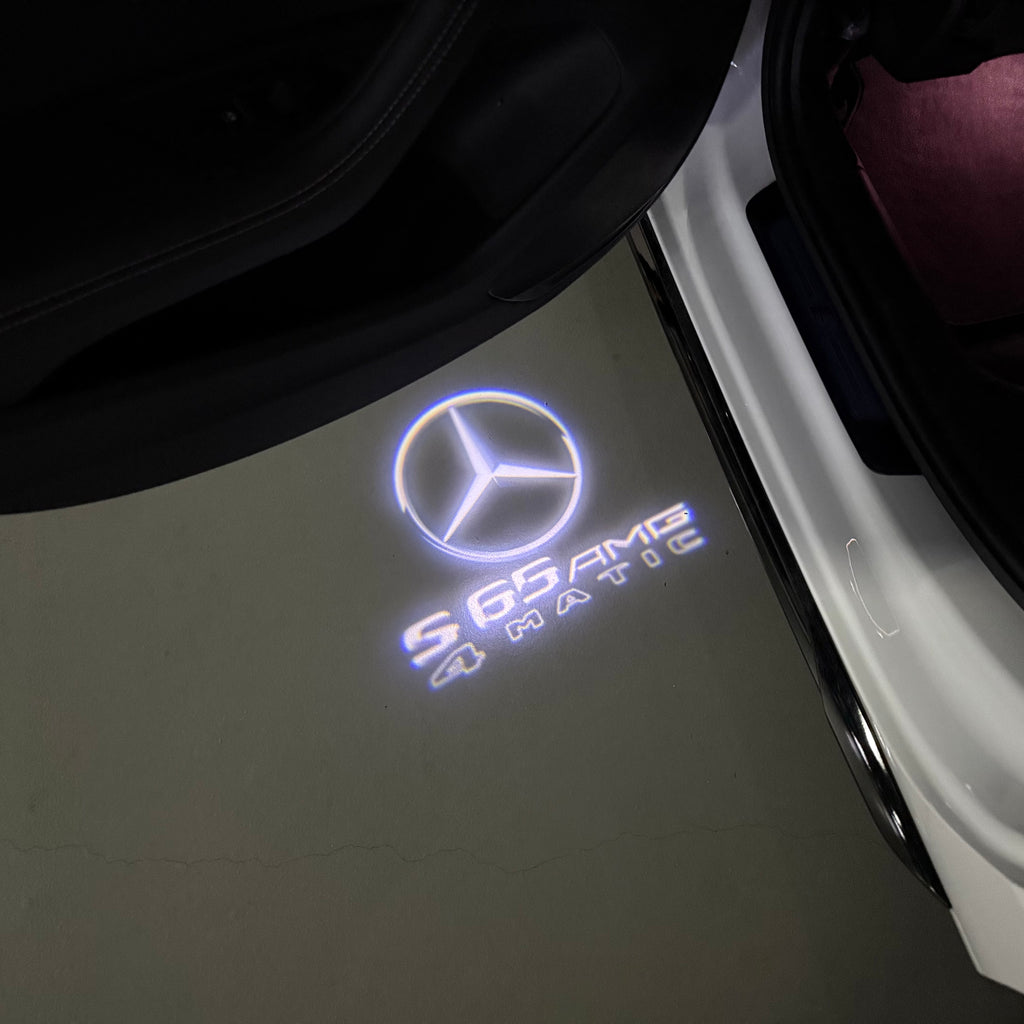 MERCEDES BENZ S65 AMG LOGO PROJECTOT LIGHTS  (quantity 1 = 1 set /2 door lights with 2 logo films)Nr.02M317