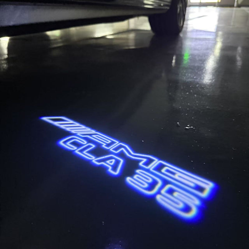 MERCEDES BENZ CLA 35 AMG LOGO PROJECTOT LIGHTS  (quantity 1 = 1 set /2 door lights with 2 logo films)Nr.02M265