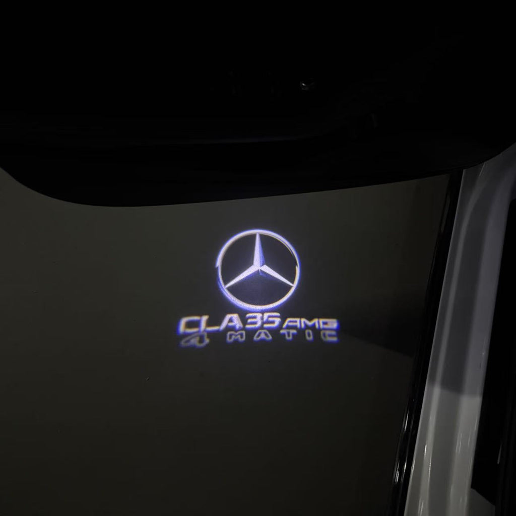 MERCEDES BENZ CLA35 AMG LOGO PROJECTOT LIGHTS  (quantity 1 = 1 set /2 door lights with 2 logo films)Nr.02M267