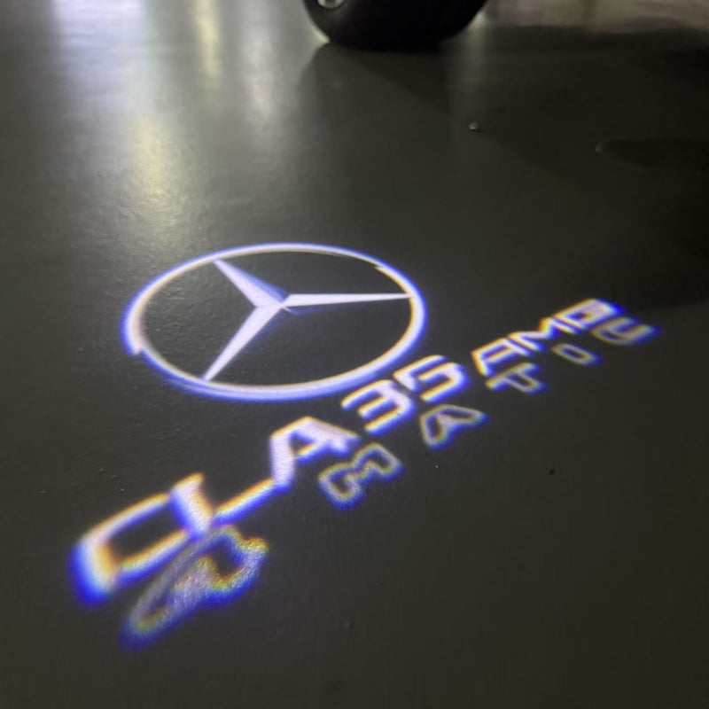 MERCEDES BENZ CLA35 AMG LOGO PROJECTOT LIGHTS  (quantity 1 = 1 set /2 door lights with 2 logo films)Nr.02M267