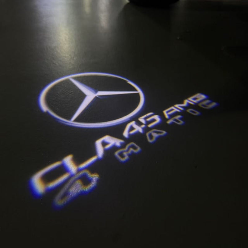 MERCEDES BENZ CLA45 AMG LOGO PROJECTOT LIGHTS  (quantity 1 = 1 set /2 door lights with 2 logo films)Nr.02M269