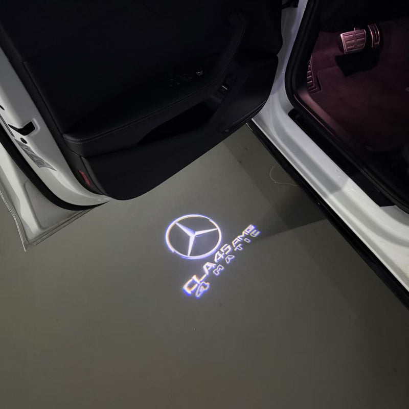 MERCEDES BENZ CLA45 AMG LOGO PROJECTOT LIGHTS  (quantity 1 = 1 set /2 door lights with 2 logo films)Nr.02M269