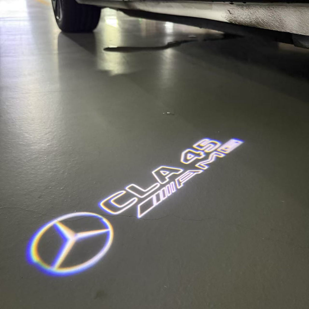 MERCEDES BENZ CLA45 AMG LOGO PROJECTOT LIGHTS  (quantity 1 = 1 set /2 door lights with 2 logo films)Nr.02M272
