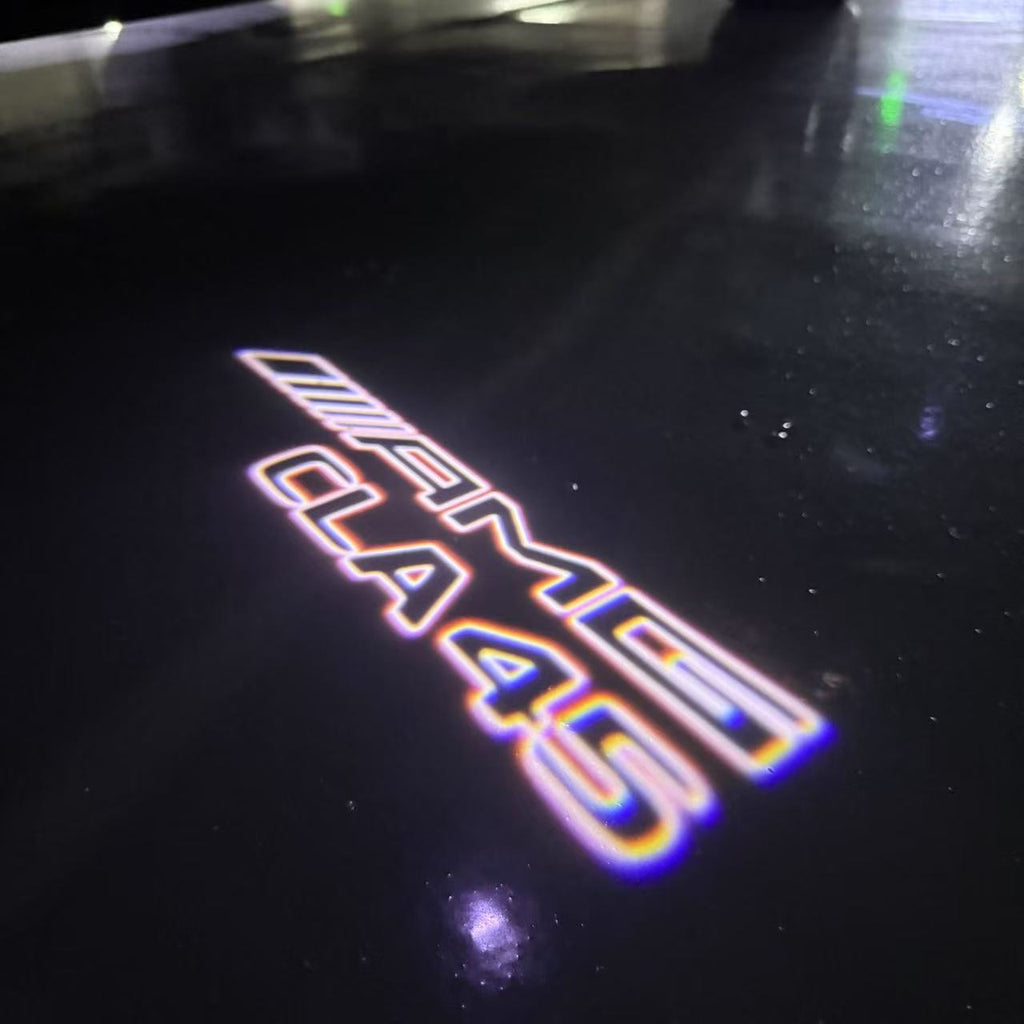 MERCEDES BENZ CLA45 AMG LOGO PROJECTOT LIGHTS  (quantity 1 = 1 set /2 door lights with 2 logo films)Nr.02M271